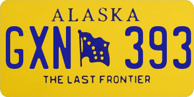 AK license plate GXN393