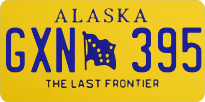 AK license plate GXN395