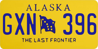 AK license plate GXN396