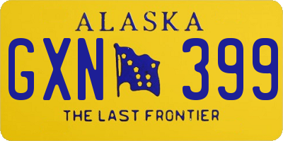 AK license plate GXN399