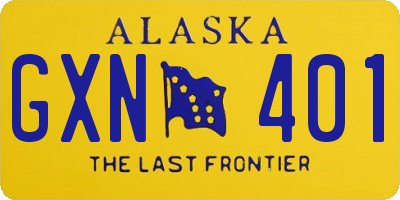 AK license plate GXN401