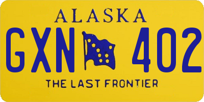 AK license plate GXN402