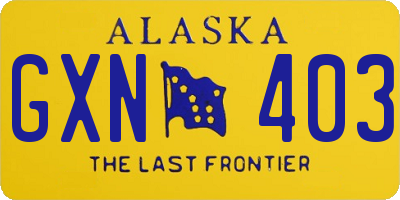 AK license plate GXN403