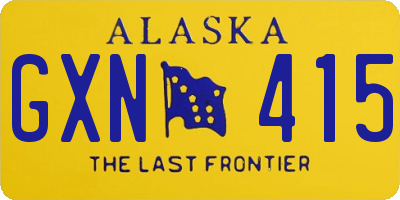 AK license plate GXN415