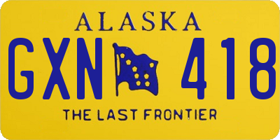 AK license plate GXN418