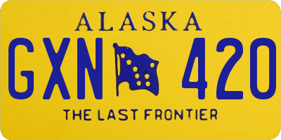 AK license plate GXN420