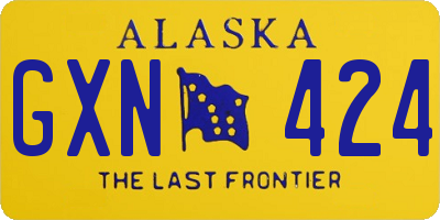 AK license plate GXN424