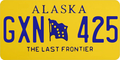 AK license plate GXN425