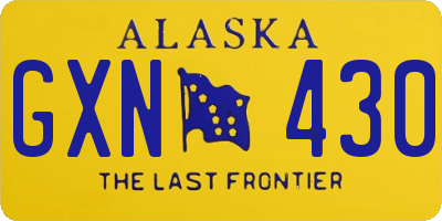 AK license plate GXN430