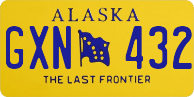 AK license plate GXN432