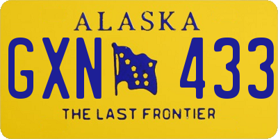 AK license plate GXN433