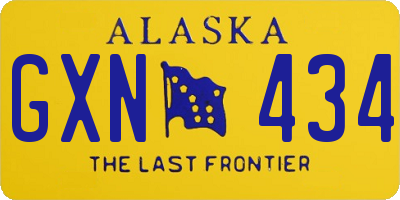 AK license plate GXN434