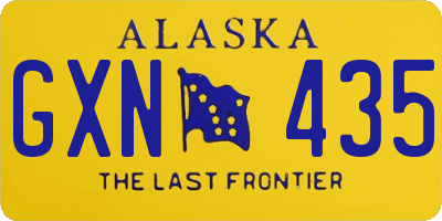 AK license plate GXN435
