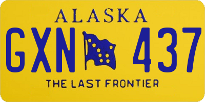 AK license plate GXN437