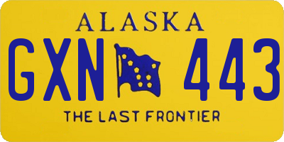 AK license plate GXN443