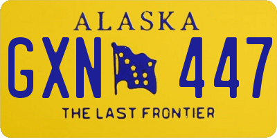 AK license plate GXN447