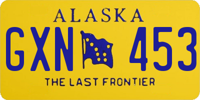 AK license plate GXN453