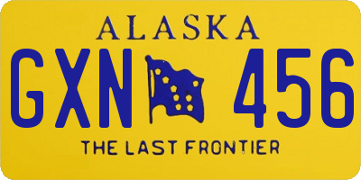 AK license plate GXN456