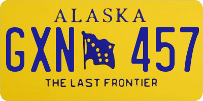 AK license plate GXN457