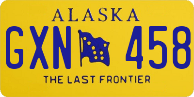 AK license plate GXN458