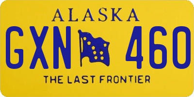 AK license plate GXN460