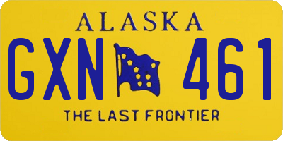 AK license plate GXN461