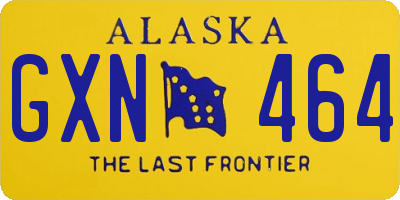 AK license plate GXN464