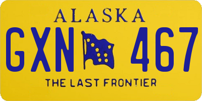 AK license plate GXN467
