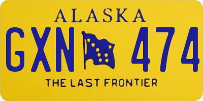 AK license plate GXN474