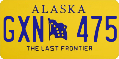 AK license plate GXN475