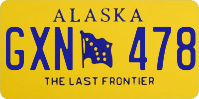 AK license plate GXN478