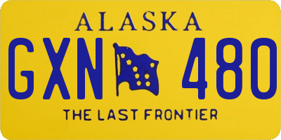 AK license plate GXN480