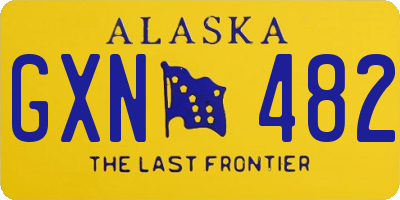 AK license plate GXN482