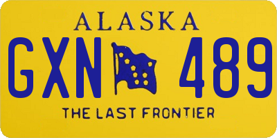 AK license plate GXN489