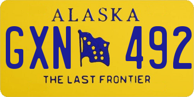 AK license plate GXN492