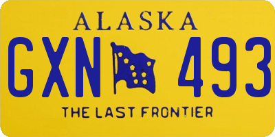 AK license plate GXN493