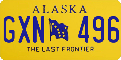 AK license plate GXN496