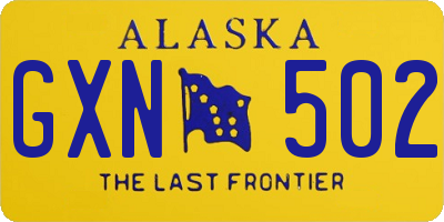 AK license plate GXN502