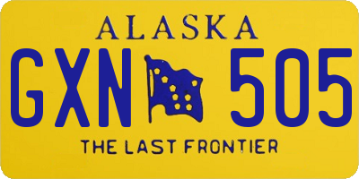 AK license plate GXN505