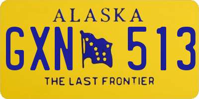 AK license plate GXN513