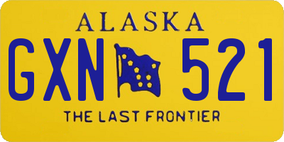 AK license plate GXN521