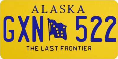 AK license plate GXN522