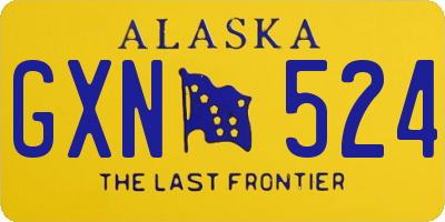 AK license plate GXN524