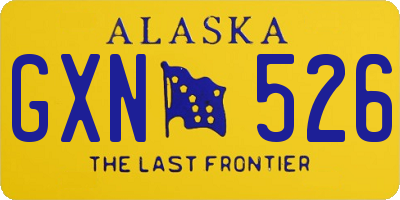 AK license plate GXN526