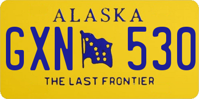 AK license plate GXN530