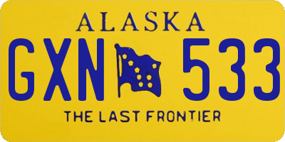 AK license plate GXN533