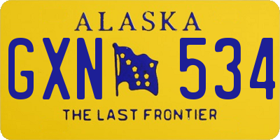 AK license plate GXN534