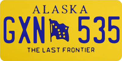 AK license plate GXN535