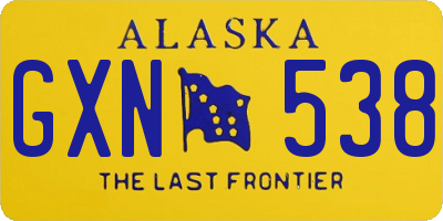 AK license plate GXN538