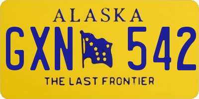 AK license plate GXN542